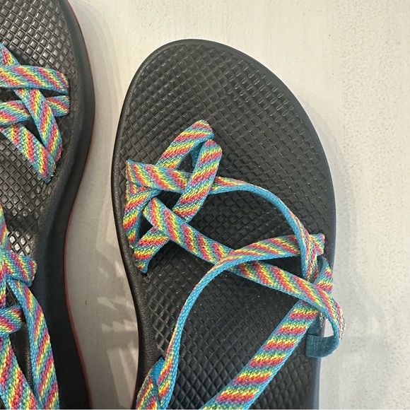 Chaco ZX2 Women’s Classic Colorful Fiesta Strappy Buckle Sandals Sz W10 GUC - Picture 3 of 8